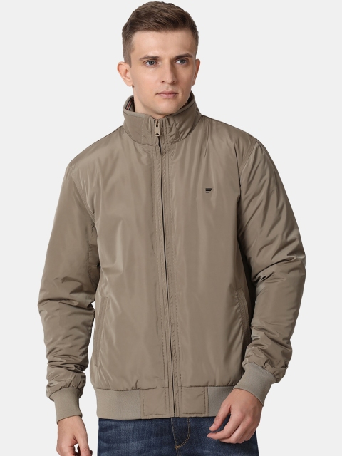 

T-Base Men Beige Lightweight Bomber Jacket