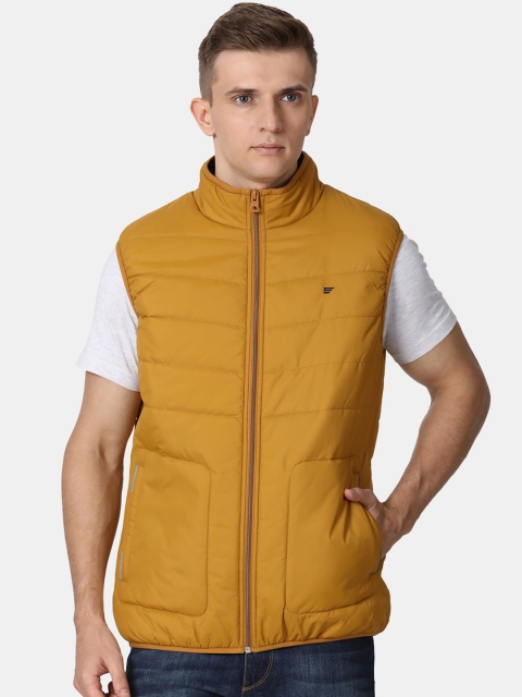 

t-base Men Yellow Windcheater Puffer Jacket