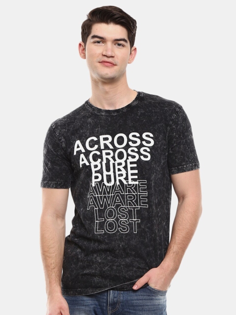 

V-Mart Men Black Typography Printed Round Neck T-Shirt