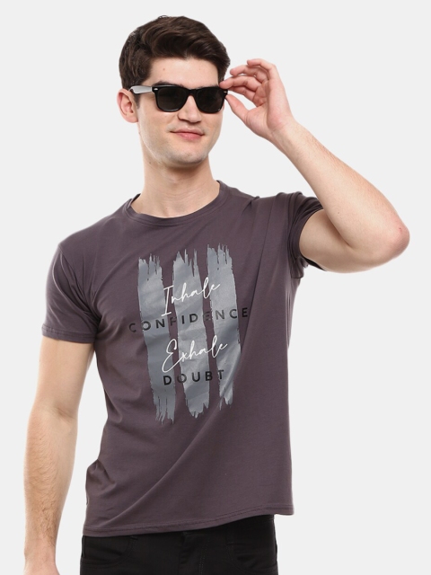 

V-Mart Men Grey Printed T-shirt