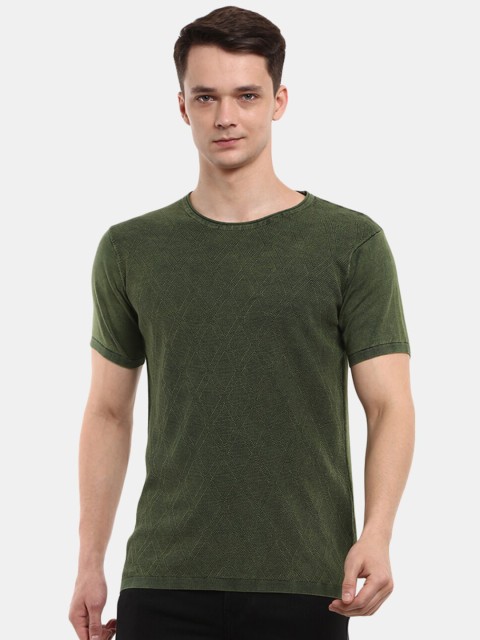

V-Mart Men Green Slim Fit T-shirt