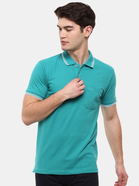 

V-Mart Men Green Polo Collar T-shirt
