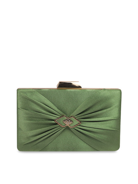 

LELYS Green Solid Box Clutch