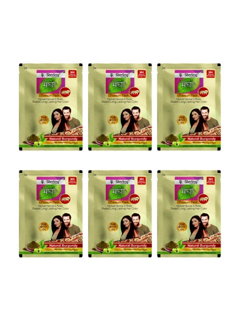 

Sterling Naturals Pack of 6 Megha Mehandi 15 g Each, Burgundy