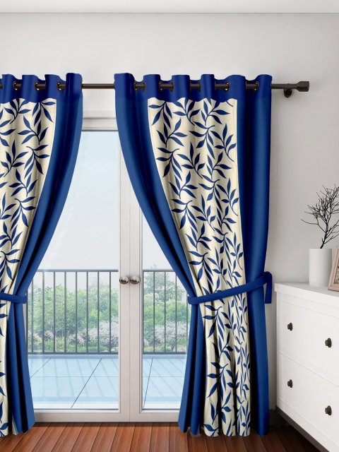 

Cortina Set of 2 Blue & White Printed Door Curtain