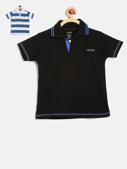 

GKIDZ Boys Pack of 2 Polo T-shirts, Black