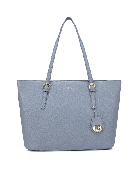 

Da Milano Blue Leather Structured Shoulder Bag