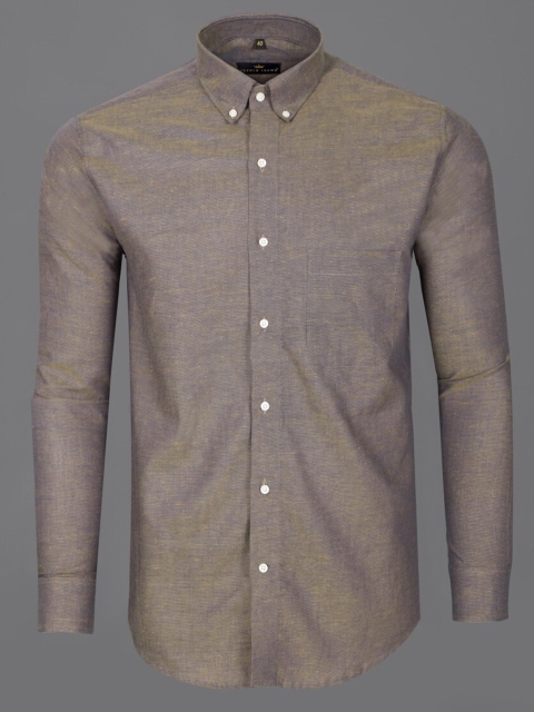 

FRENCH CROWN Men Brown Standard Linen Formal Shirt