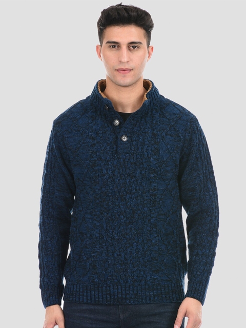 

LONDON FOG Men Blue Cable Knit Pullover Sweater