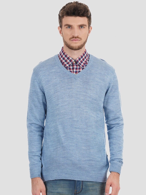 

LONDON FOG Men Blue Pullover Sweater