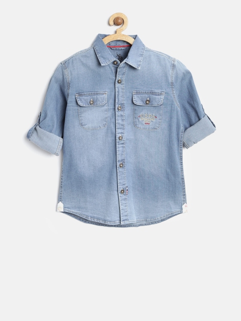 

U.S. Polo Assn. Kids Boys Blue Washed Denim Shirt