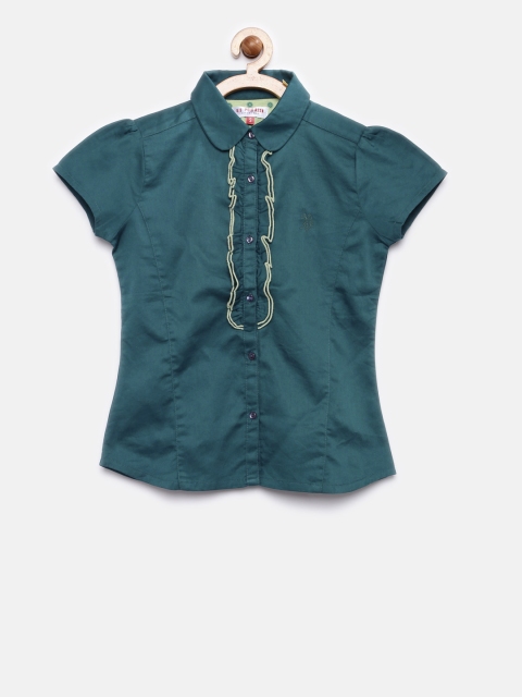 

U.S. Polo Assn. Kids Girls Teal Blue Casual Shirt