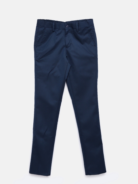 

U.S. Polo Assn. Kids Boys Navy Blue Regular Fit Solid Formal Trousers
