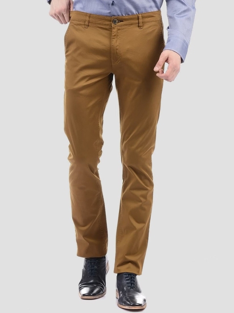 

LONDON FOG Men Brown Low-Rise Chinos Trousers