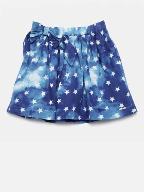 

U.S. Polo Assn. Kids Girls Blue Star Print Flared Skirt