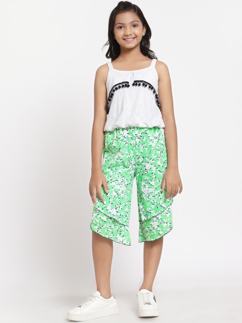 

Tiara Girls Green & White Top with Palazzos
