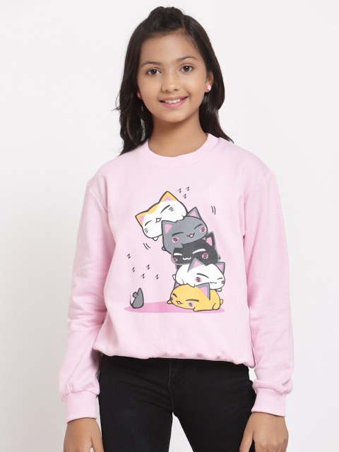 

Tiara Girls Pink Printed Sweatshirt