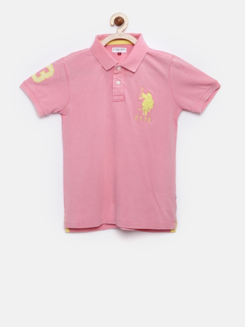 

U.S. Polo Assn. Kids Boys Pink Polo T-shirt