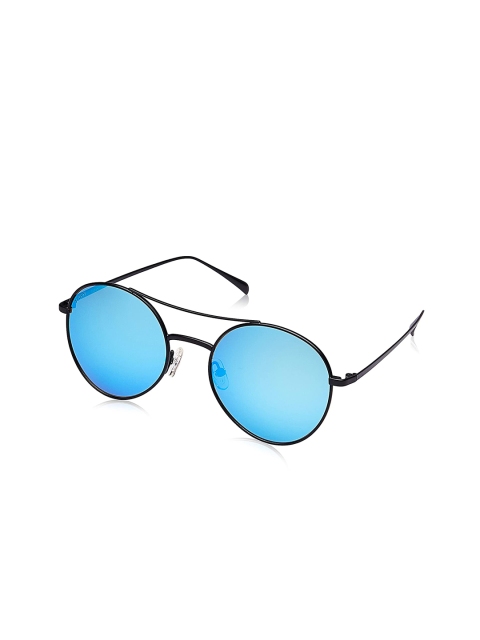 

Titan Unisex Blue Lens & Black Round Sunglasses with UV Protected Lens