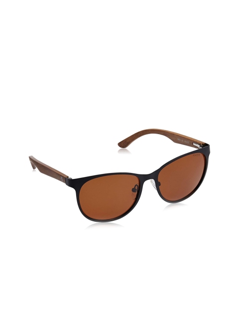 

Titan Unisex Brown Lens & Black Square Sunglasses with Polarised and UV Protected Lens