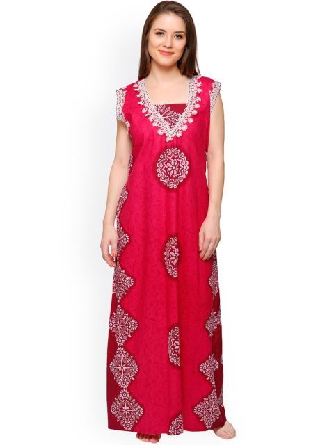 

Secret Wish Pink Printed Maxi Nightdress NT-E75-395