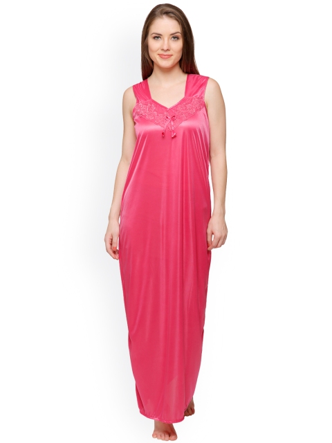 

Secret Wish Pink Satin Maxi Nightdress NT-E76-399