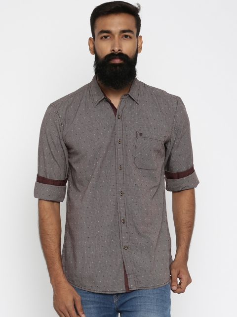 

Wrangler Men Brown Regular Fit Printed Casual Shirt