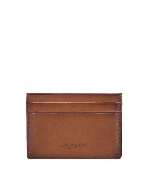 

Da Milano Men Brown Textured Quilted Leather Card Holder