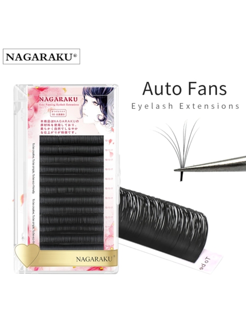 

NAGARAKU Women Black Easy Fanning Auto Fan Russian Volume Lashes