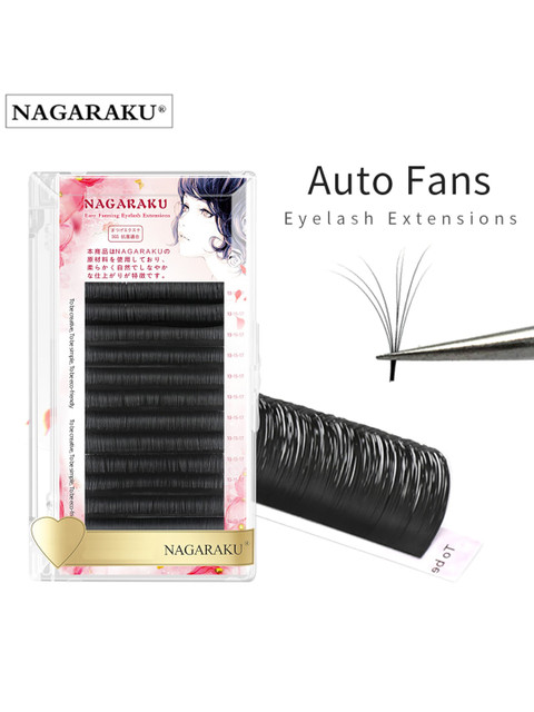 

NAGARAKU Black Auto Fans False Eyelash Extensions- Curl-C 0.03