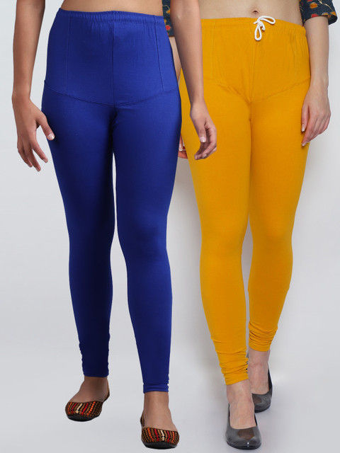 

Jinfo Women Pack of 2 Solid Leggings, Blue
