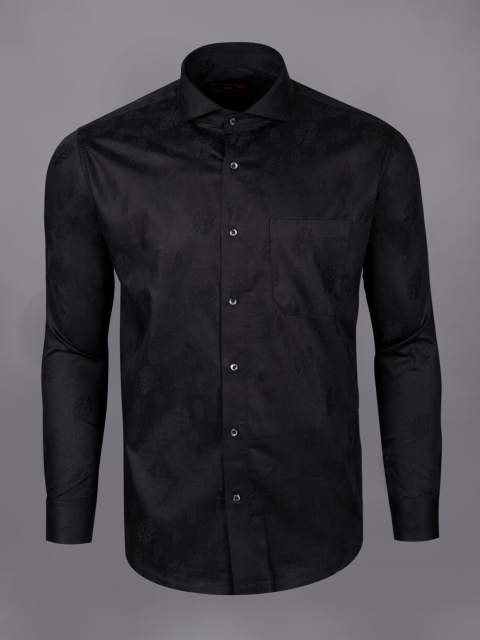 

FRENCH CROWN Men Black Standard Formal Shirt