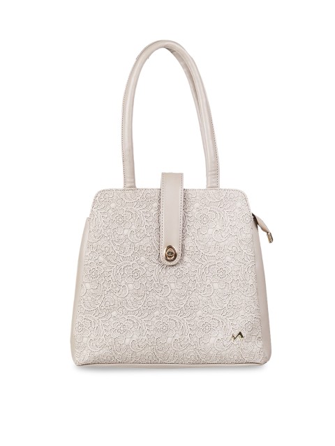

Metro Beige Textured Structured Shoulder Bag