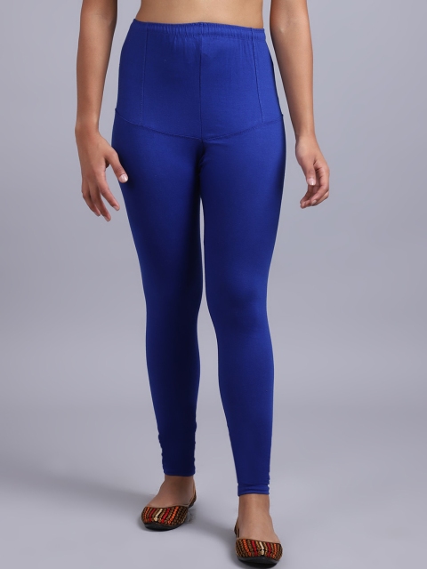 

GRACIT Women Pack Of 2 Blue & Dark Skin Solid Leggings