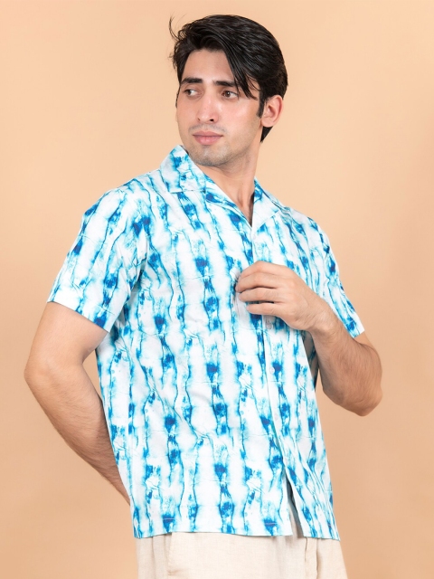 

Tistabene Men Blue Comfort Floral Printed Casual Shirt