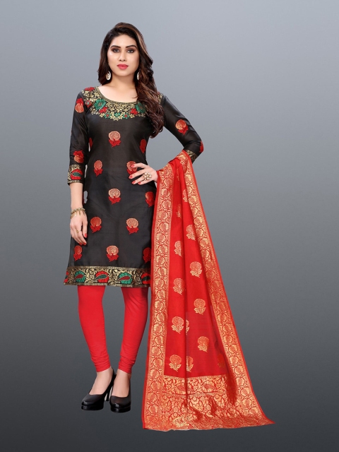 

Trendz Style Black & Red Unstitched Dress Material