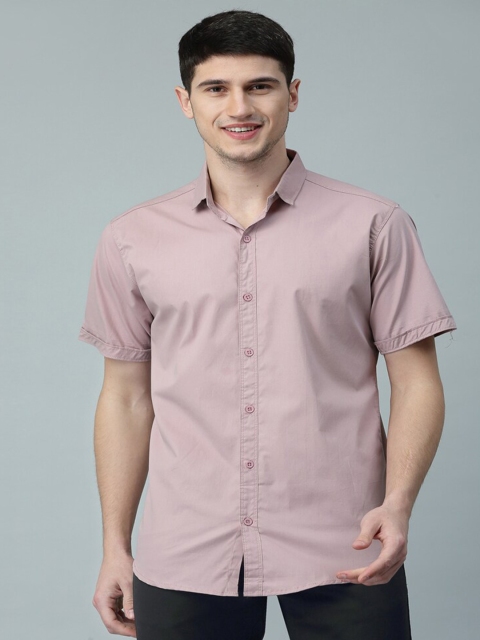 

JAI TEXTILES Men Pink Slim Fit Casual Shirt