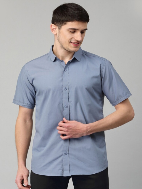 

JAI TEXTILES Men Grey Slim Fit Casual Shirt