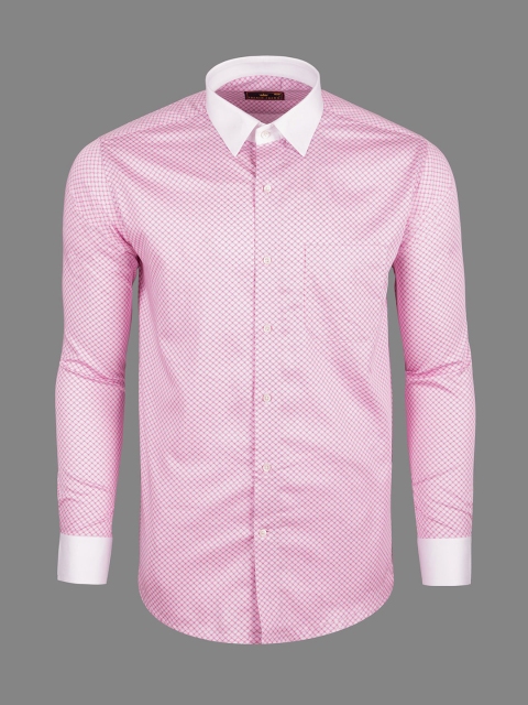 

FRENCH CROWN Men Pink Standard Printed Formal Shirt