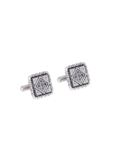 Dare By Voylla Silver-Toned Cufflinks available at myntra for Rs.347