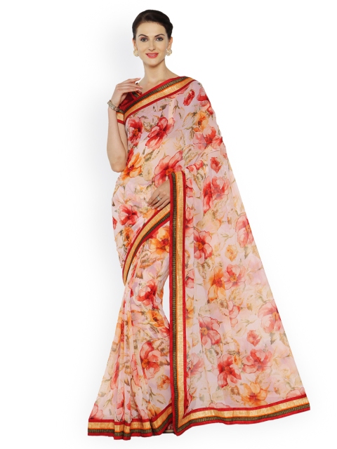 

Indian Women Multicoloured Printed Pure Georgette Saree, Multi