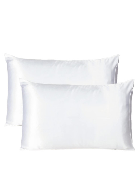 

OUSSUM Set Of 2 White Solid Pillow Covers