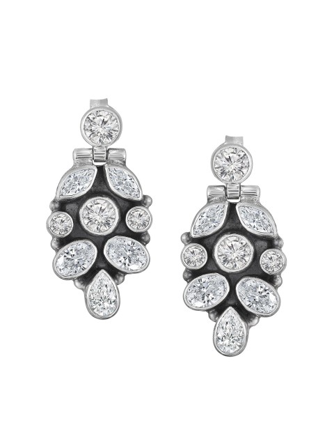 

Silvora by Peora White Contemporary Studs Earrings