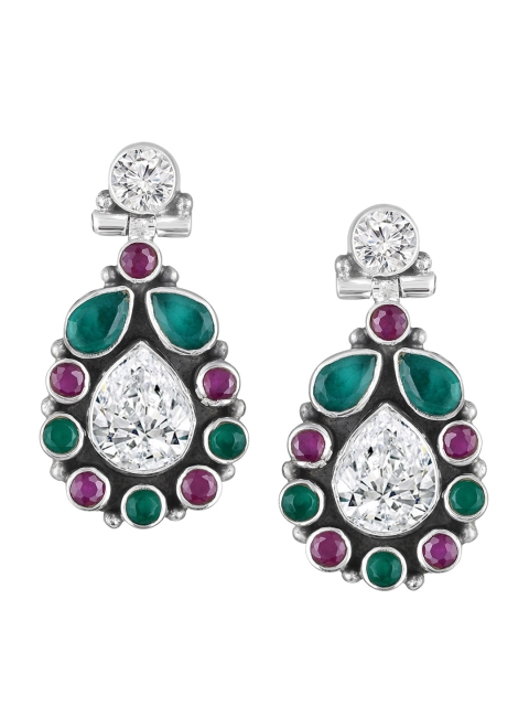 

Silvora by Peora Green Contemporary Drop Earrings