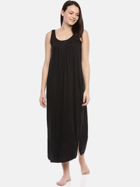

GOLDSTROMS Women Black Cotton Nightdress