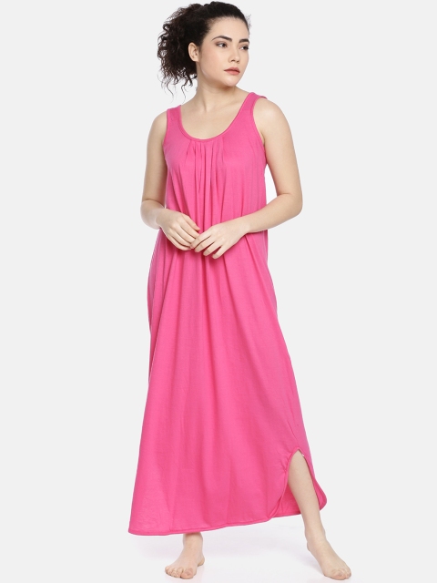 

GOLDSTROMS Women Fuchsia Pink Solid Cotton Slips