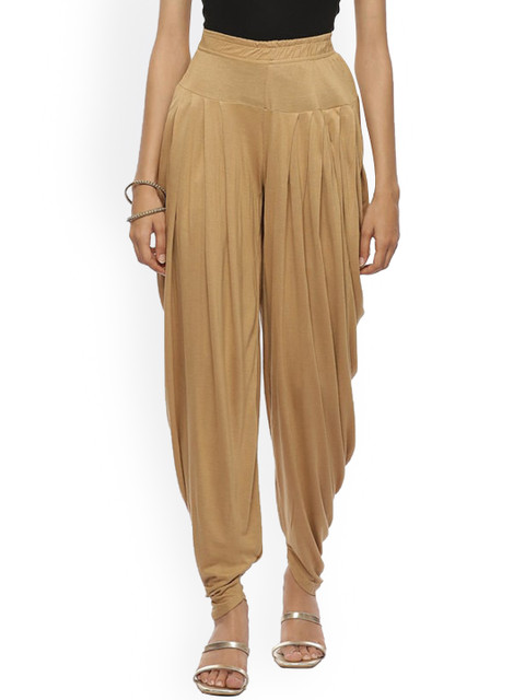 

Lakshita Women Beige Solid Loose-Fit Patiala