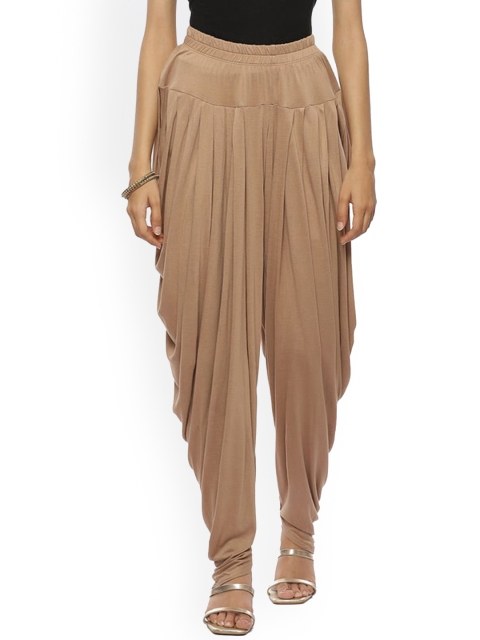 

Lakshita Women Beige Solid Loose-Fit Dhoti Ethnic Salwars