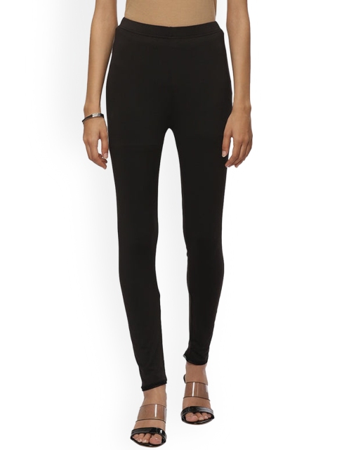 

Lakshita Women Black Solid Ankle-Length Leggings