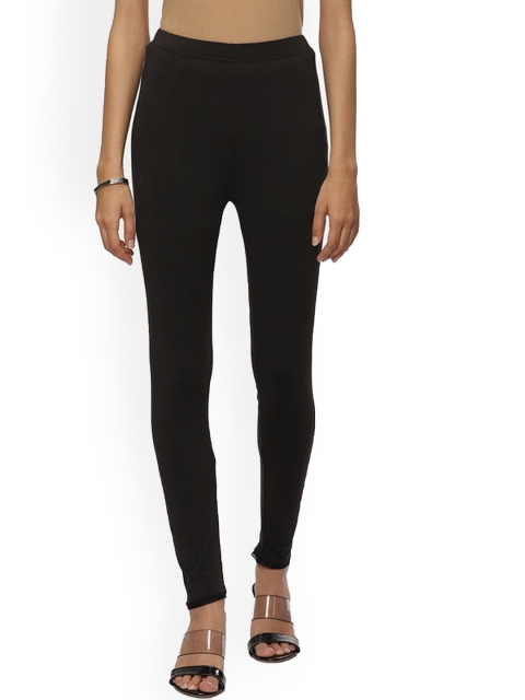 

Lakshita Women Black Solid Ankle-Length Leggings